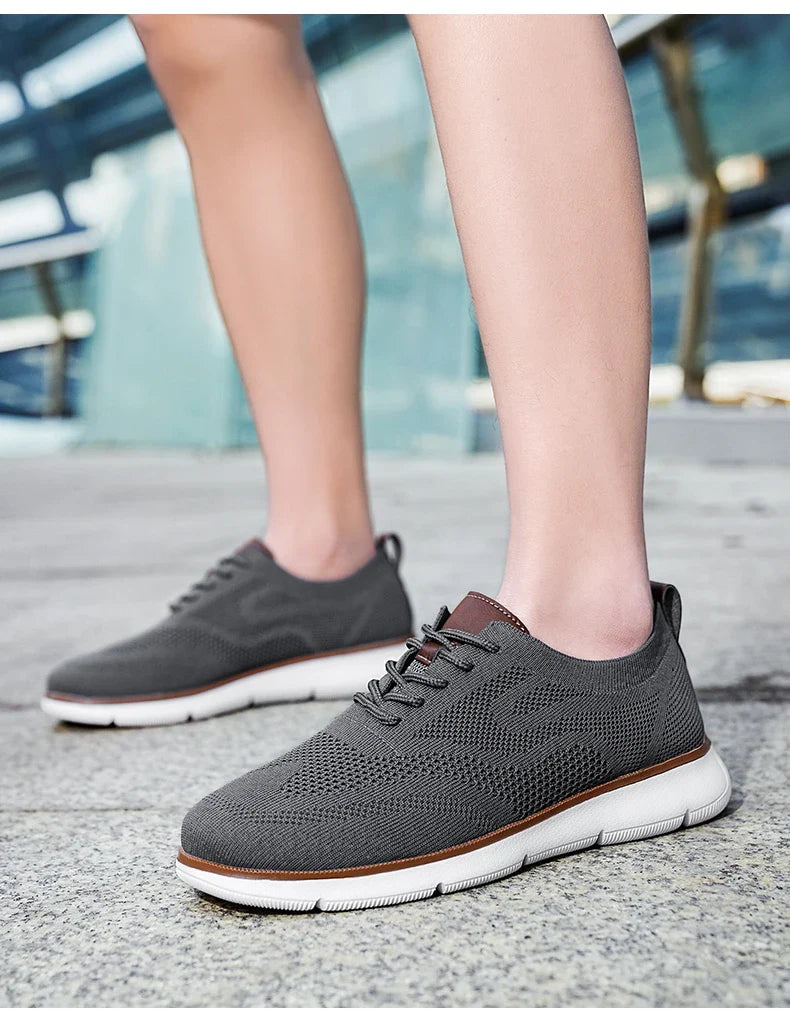 Large Size Comfortable Men's Shoes Light Fashion Casual Sports Shoes Breathable Flying Mesh Top Loafers