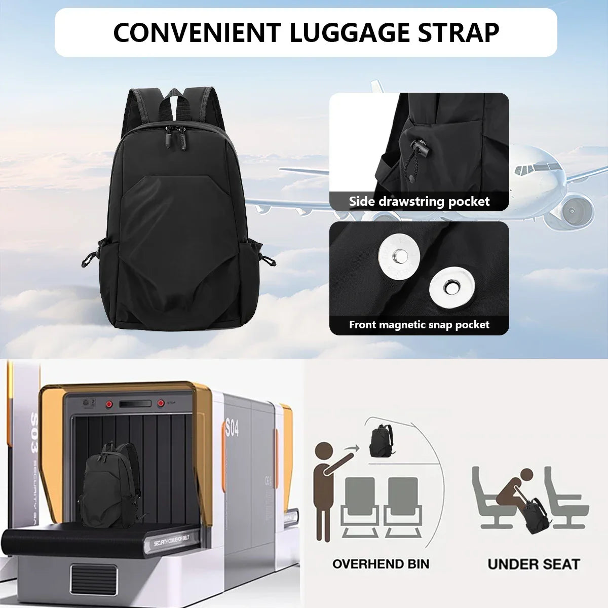 Lightweight Mini Backpack for Boys Travel, Versatile Outdoor Hiking and Mountaineering Bag, Small Backpack, Casual Small School Bag, Student Class, Fishing, Travel Conference
