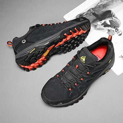 Sapatos Masculinos de Couro HIKEUP para Homens Tênis Casuais Moda Impermeável Inverno Luxo Grife Botas de Trabalho Masculinas Tênis Antiderrapantes