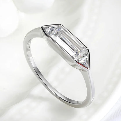 18k Plated 1.2CTTW All Moissanite Rings for Wormen Men 3 Gems Girls Couple Rings Lab Diamond Solid Silver S925 Jewelry
