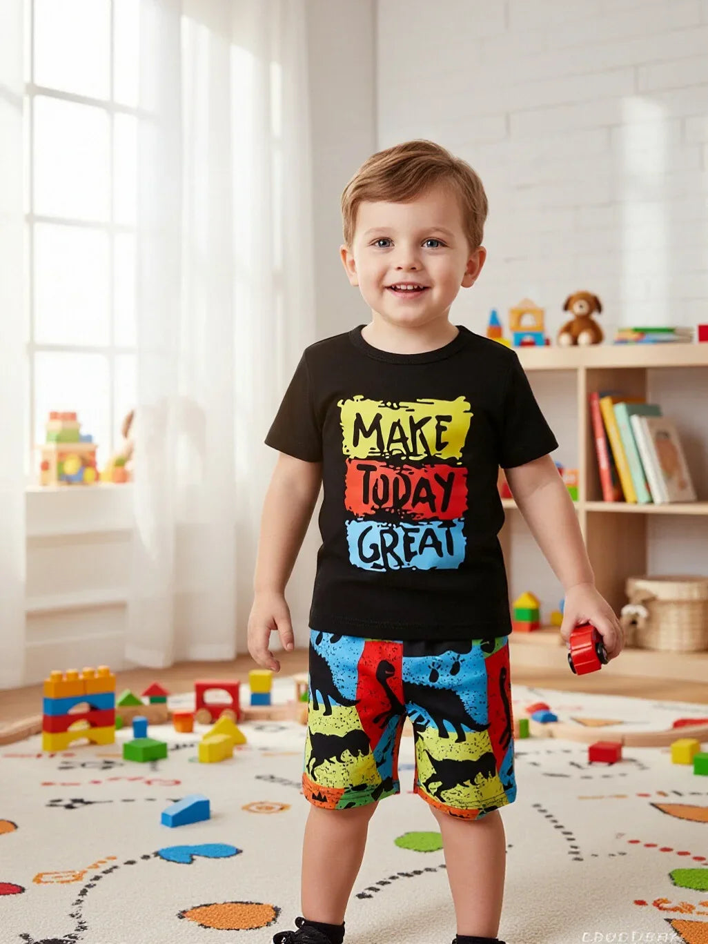 Summer Toddler Boy Clothes Short Sleeve Fashion Letter Print T-Shirt and Shorts Baby Outfit Set