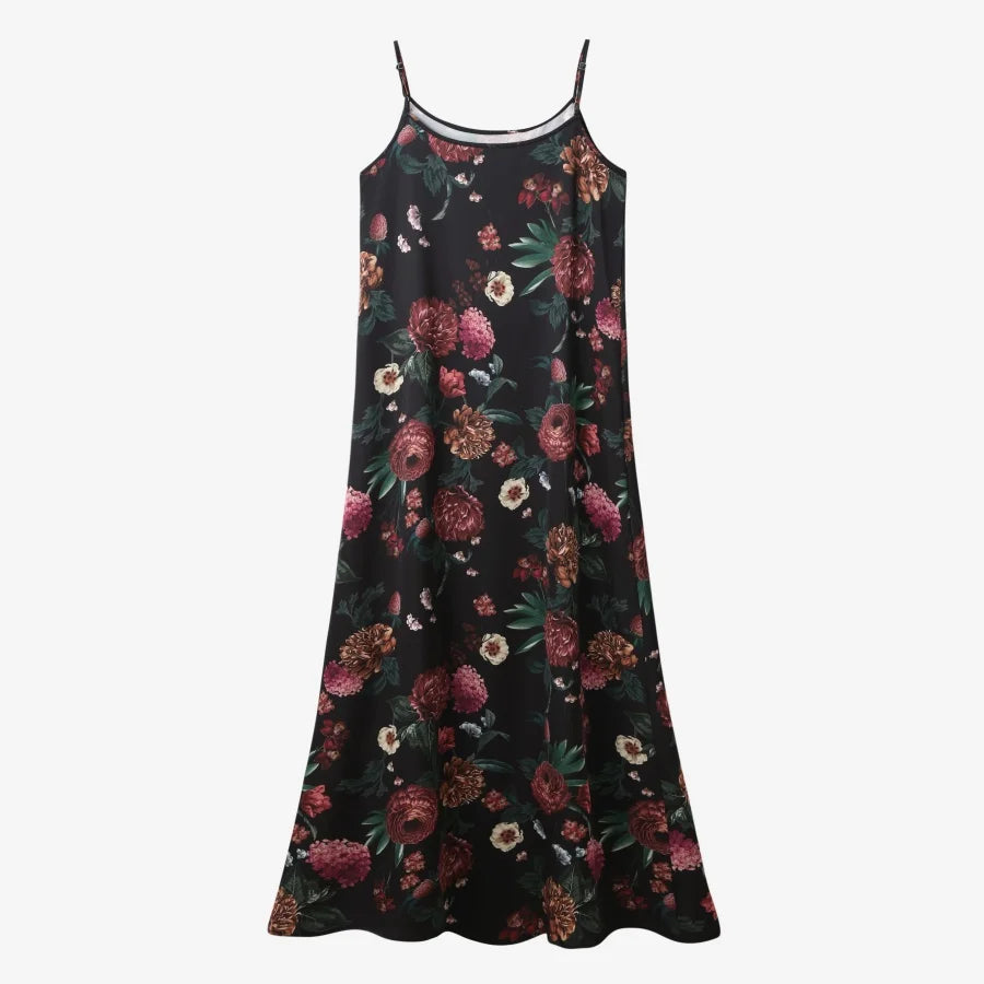 woman clothing mockneck + elegance slip satin dress matching look adjustable maxi floor length lady wear