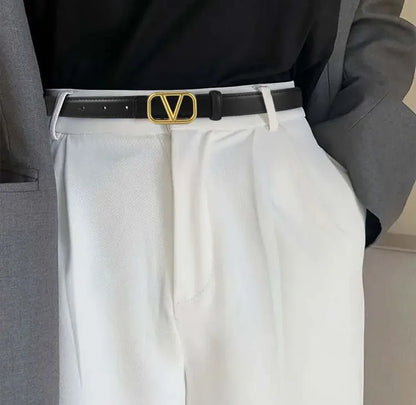 Classic ladies belt casual Joker ladies thin belt fashion personality with pants.