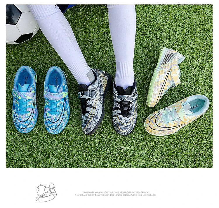 Children Football Shoes Grass Society Indoor Training Original Boy Girl Soccer Shoes Cleats Non Slip Kids Football Field Boots
