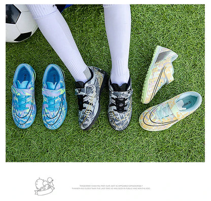 Children Football Shoes Grass Society Indoor Training Original Boy Girl Soccer Shoes Cleats Non Slip Kids Football Field Boots