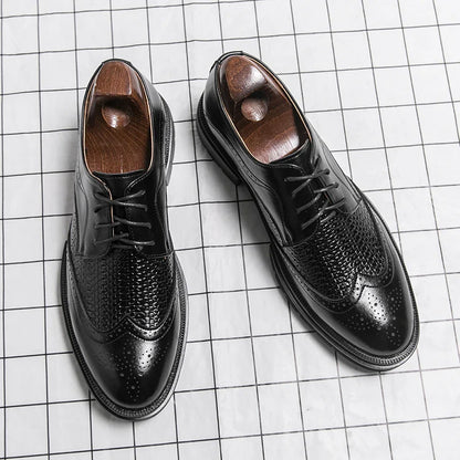 Men's Dress Shoes Fashion Brogues Social Shoe Male High Quality Business Leather Men's Formal Shoes Wedding Formal Shoes For Man