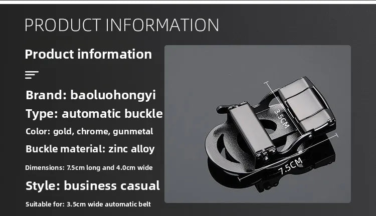 Automatic Buckle Alloy Pants Buckle Men's Letter Series Belt Buckle Belt Accessories Slot Automatic Buckle