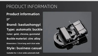 Automatic Buckle Alloy Pants Buckle Men's Letter Series Belt Buckle Belt Accessories Slot Automatic Buckle