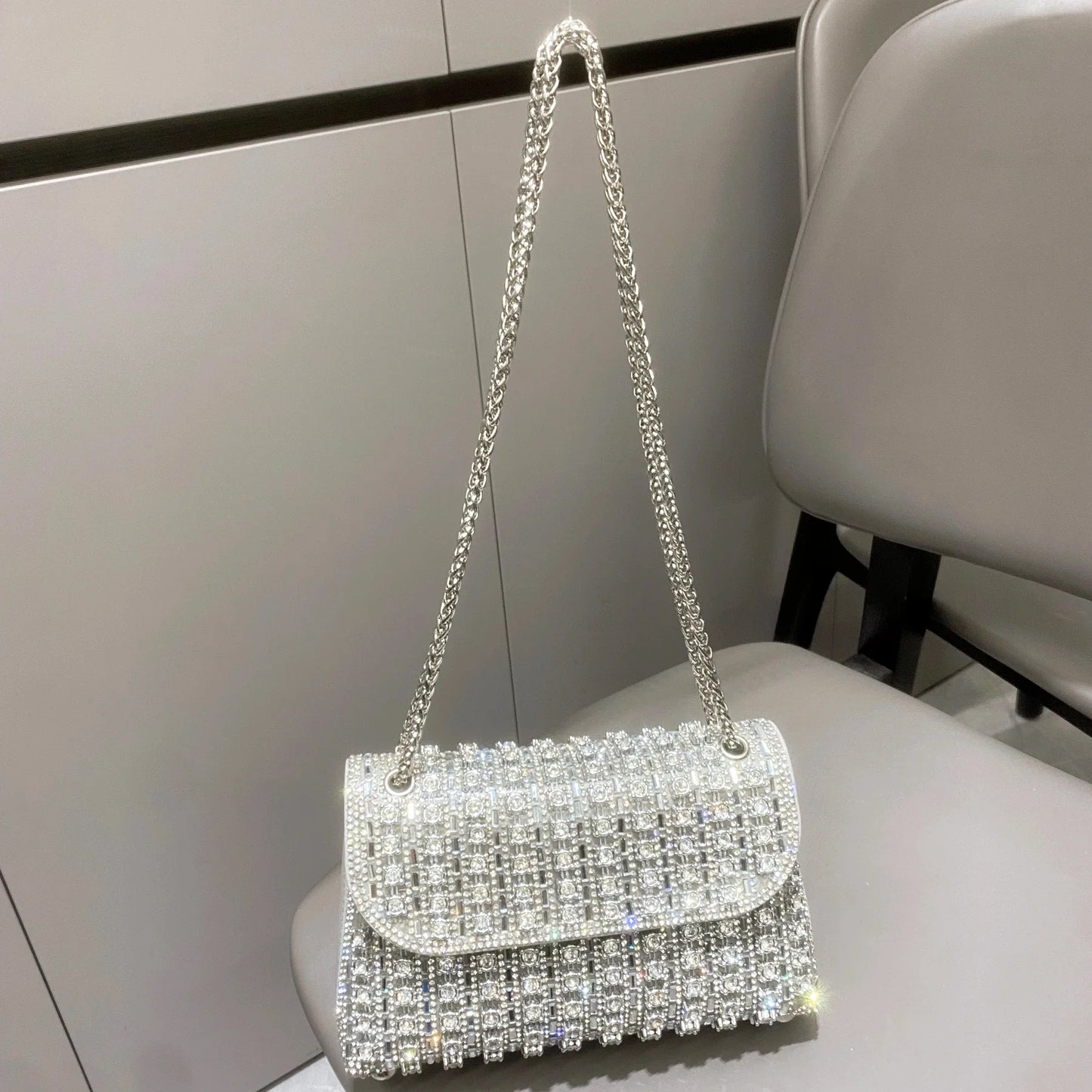 Rhinestones Evening clutch Bag Purses and handbag luxury Designer shoulder bag Shiny Crystal Clutch purse Woman's bag