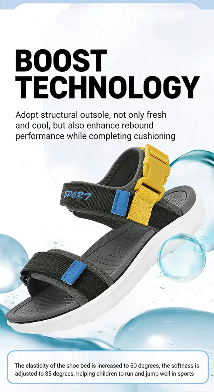 Lightweight Kids Sandals Summer Quick-Dry Breathable Beach Shoe Non-Slip Outdoor Sport Walking Sandals for Boys Girls Size 30-38