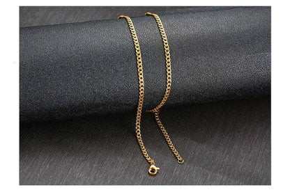 Men's Cuban Link Chain Necklace Stainless Steel Black Gold Color Male Choker colar Jewelry Gifts for Him