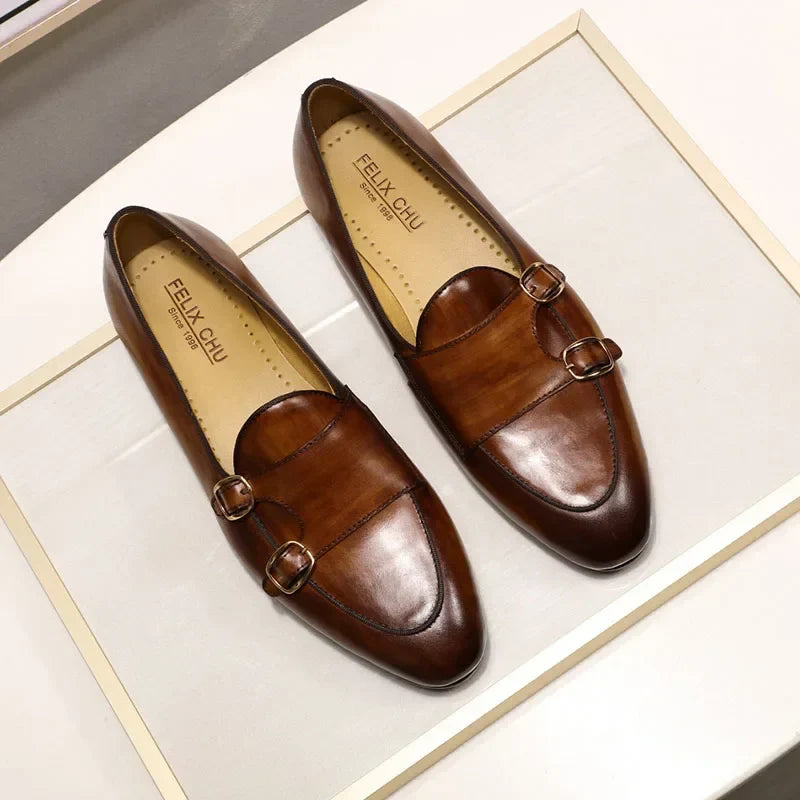 Men's Genuine Leather Loafers – Classic Slip-On Comfort Shoes