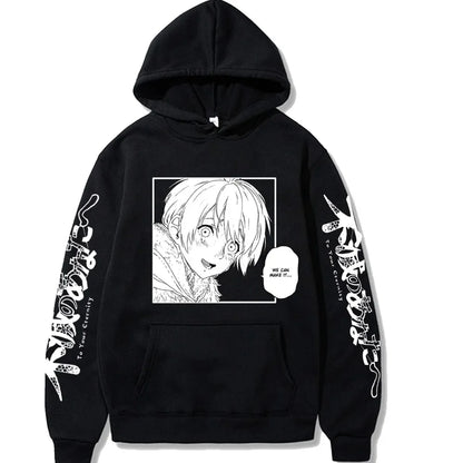 Japanese Anime Fushi We Can Make It To Your Eternity Men's Hoodie Sweatshirt Fashion Brand Design Pullover Fleece Streetwear Top