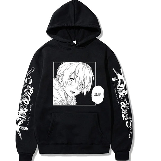 Japanese Anime Fushi We Can Make It To Your Eternity Men's Hoodie Sweatshirt Fashion Brand Design Pullover Fleece Streetwear Top