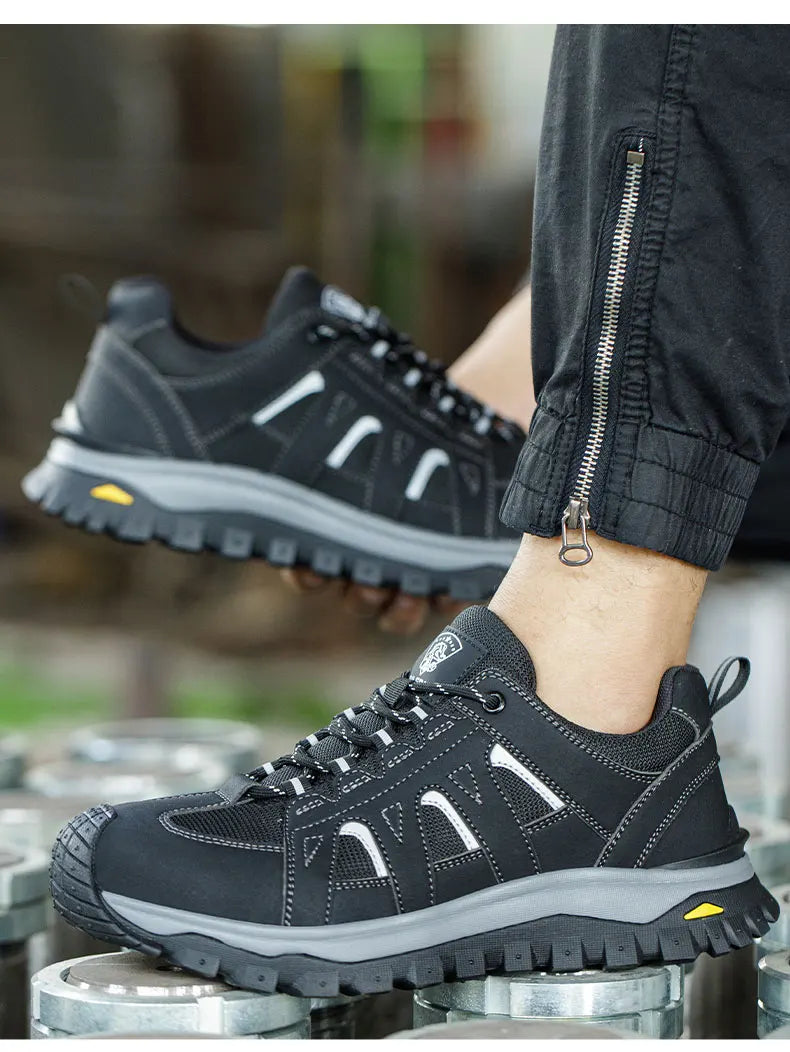 Steel Toe Safety Shoes Men Work Safety Boots Lightweight Breathable Comfortable Sneakers Men Boots Slip-resistant shoes
