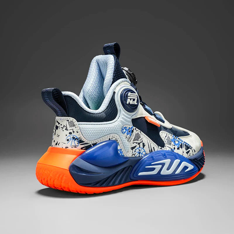 Children‘s Basketball Shoes Non-slip Breathable Basketball Training Sneakers Leather Boys Girls Athletic Shoes Kids Running Shoe