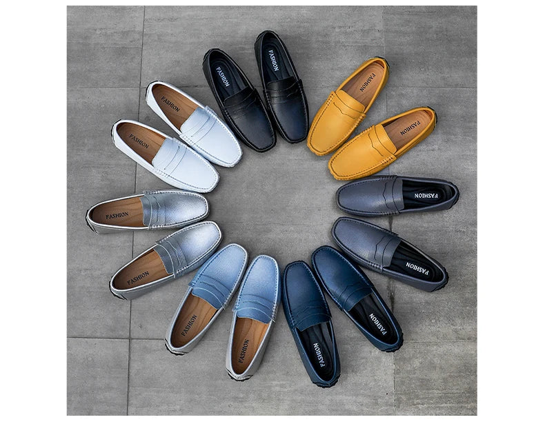 Loafers Shoes Men Fashion Shoes New Spring Comfy Men's Flats Moccasins Classic Original Leather Men Casual Shoes