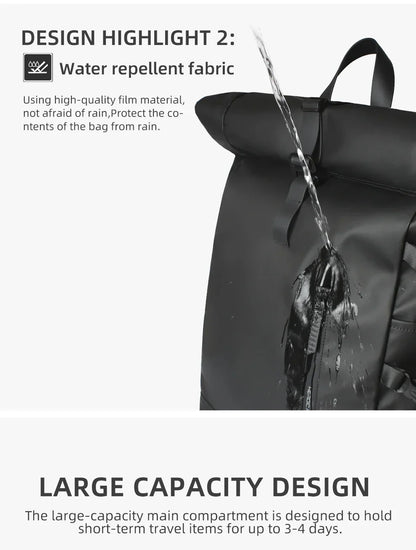 Expandable Travel Backpack Men Large Capacity Waterproof 15.6” Laptop Bag Hiking Rucksack Cycling Daypack Bag with USB Port