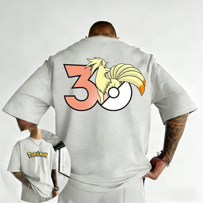 30th Anniversary Nineetales Printed T-shirt Summer Men's and Women's Loose Casual Hip Hop Trendy Short Sleeve Top