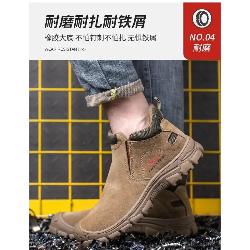 New Insulation 6KV Safety Shoes Men-Anti-Smash,Anti-Pierce Scald-Proof Welding Boots, Indestructible Work Boots for Men, Durable