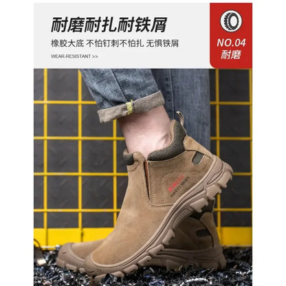 New Insulation 6KV Safety Shoes Men-Anti-Smash,Anti-Pierce Scald-Proof Welding Boots, Indestructible Work Boots for Men, Durable