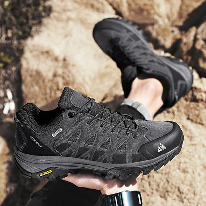 Mens Hiking Shoes Breathable Lace Up Trekking Male Cushioning Outdoor Climbing Tourism Sneakers for Men