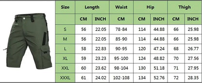 Mens Cargo Shorts Summer Tactical Cropped Trousers Outdoor Waterproof Multi-pocket