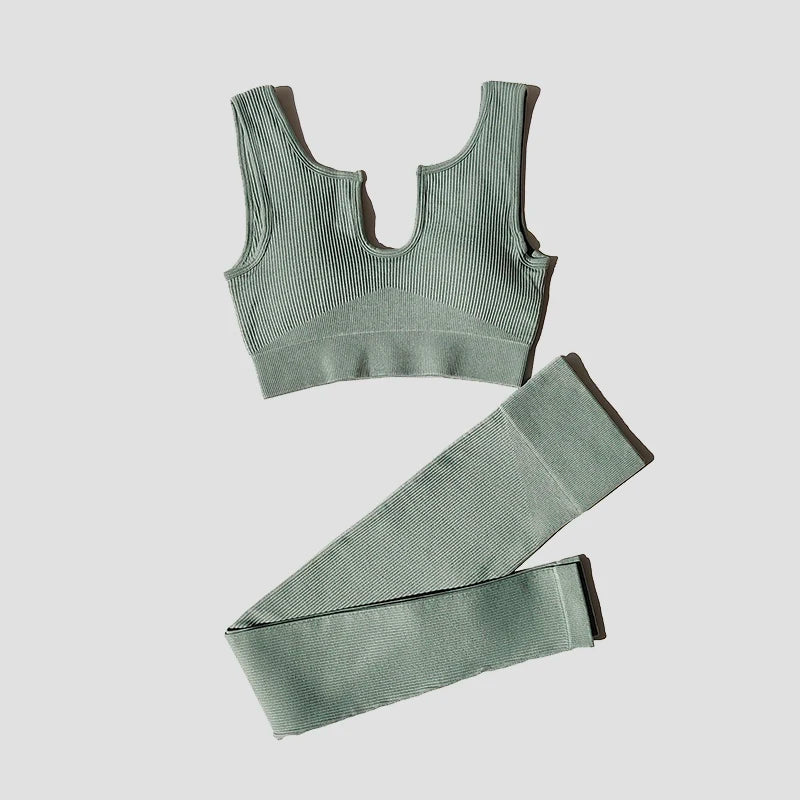 2/4/6PCS Seamless Women Yoga Set Workout Sportswear Fitness Bra Sport Pants Gym Clothing High Waist Leggings Shorts Sports Suits
