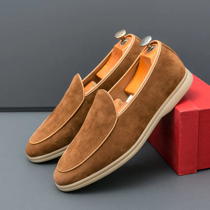 Fashion Men Luxury Brand Loafer Shoes Spring British Style Suede Men's Casual Shoes Breathable Comfort Slip-on Men Wedding Shoes