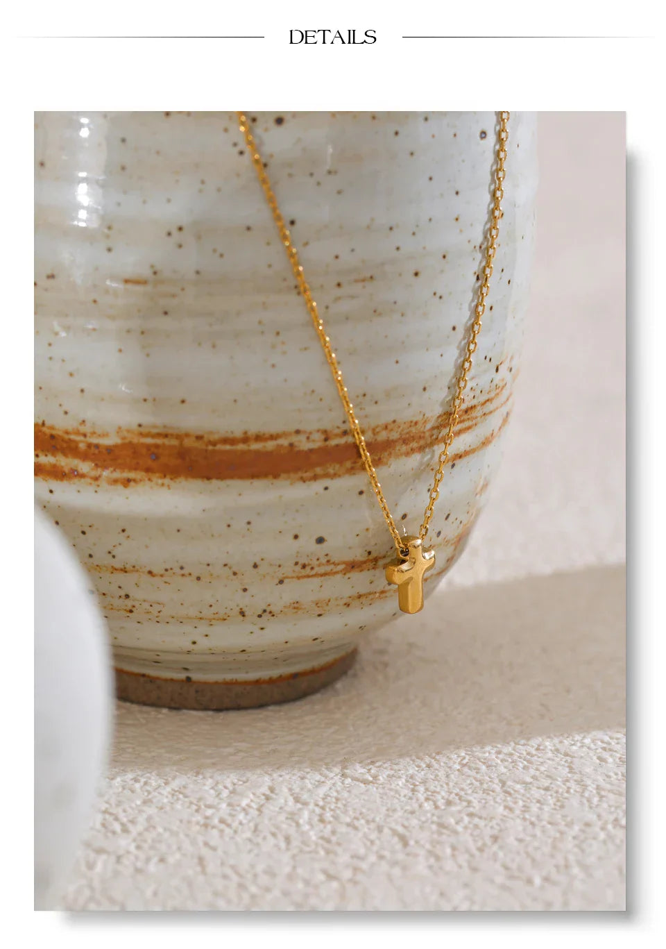 Small Waterproof Stainless Steel Chic Cross Casting Charm Pendant Necklace Unique Classic Fashion Jewelry Bijoux Femme