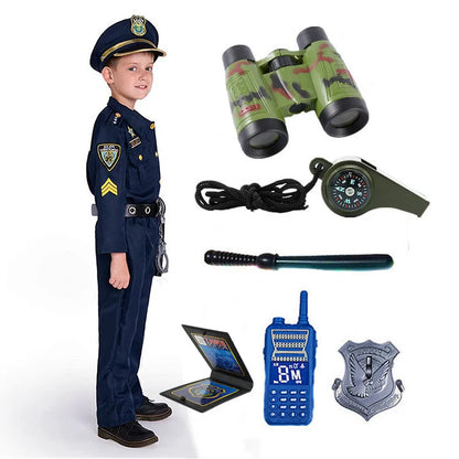 Complete Your Child's Police Costume with Walkie-talkie, Whistle & Handcuffs Accessories!