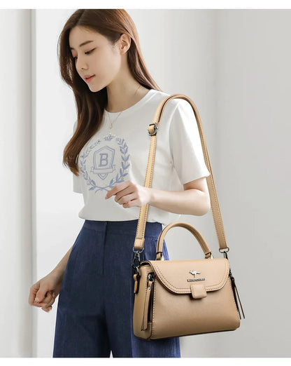 Authentic High Quality Soft Leather Luxury New Designer Fashion Casual Women's Shoulder Bag Handbag Crossbody Bags for Women2024