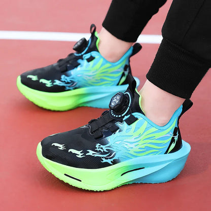 Children Running Shoes Non-slip Breathable Athletic Shoes Boys Girls Outdoor Lace-up Basketball Sneakers Waterproof Casual Shoes