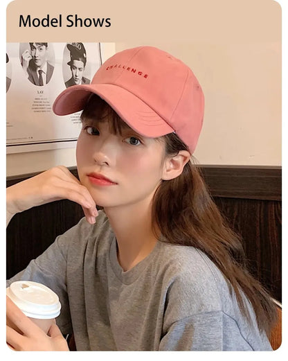 Letter Embroidered Baseball Cap for Women Spring Summer Outdoor Sunscreen Unisex Snapback Hat Sports Casual Men Hip Hop Hat