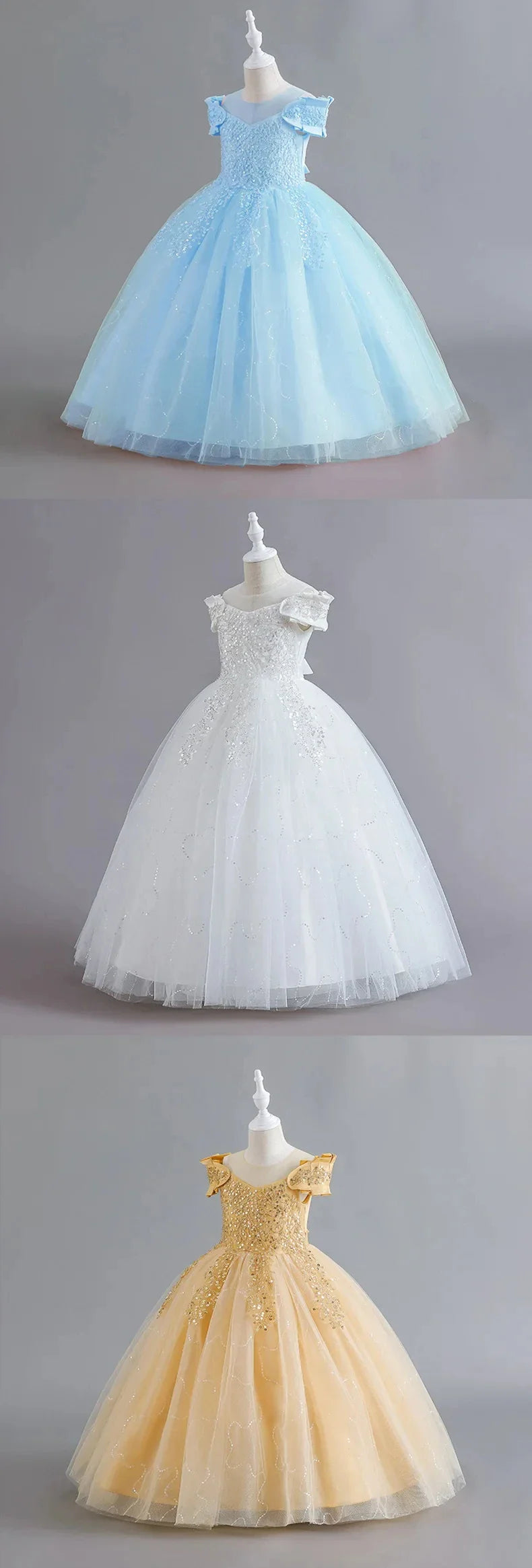 Flower Girl Lace up Dress Wedding Kids flowers First Communion Ball embroidery Festival Party Dress 12Y