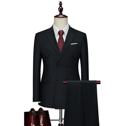 Men's Slim Fit 2 Piece Suit Elegant Business Wedding Party Blazer Jacket PantsElevate Your Look