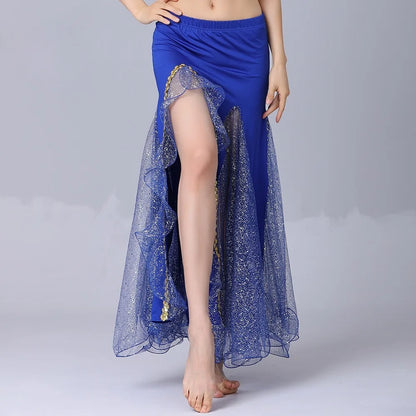 Belly Dance Long Skirt Women Clothing Fashion Clothes Streetwear Harajuku Sequin Hotsweet Performance Costume Dance Wear Stage