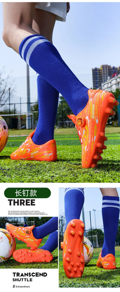 New Kids Football Boots Society Cleats Soccer Shoes Professional Children Football Field Boots Original Non Slip Sneakers Fast