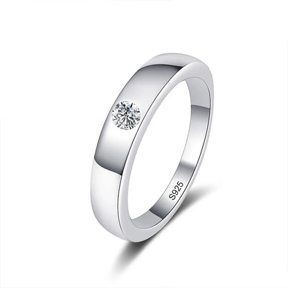 D VVS1 Moissanite Ring for Women Man Sparkling Wedding Eternity Bands Sterling Silver 925 Engagement Rings Fine Jewelry