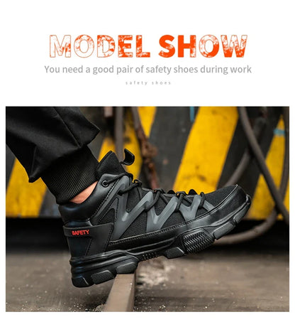 Autumn Work Safety Shoes Men Safety Boots Anti-smash Anti-stab Work Shoes Sneakers Steel Toe Shoes Male Work Boot Indestructible