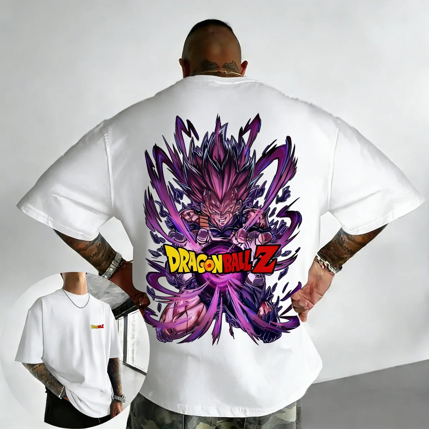 T-shirt Summer New Vegeta Printed Men's and Women's Trendy Versatile Loose Casual Short Sleeve Top