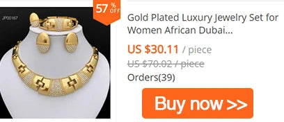 Design Women Jewelry Set 18K Gold Color Charm Necklace Chain Braclete Chic Earring Ring Indian Nigeria Jewellery Gift