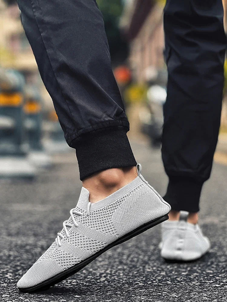 Male Summer Driving Shoes Flat Breathable Fashion Walking Shoes Mens High Quality Mesh Comfortable Soft Sole Casual Loafers