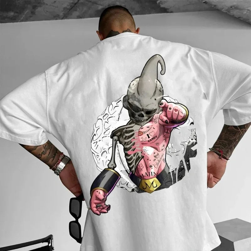 Men's T-Shirt Dragon Ball Goku Japanese Anime Hot Blood Classic Portrait Cotton Fashion High Street Unisex Harajuku Y2K