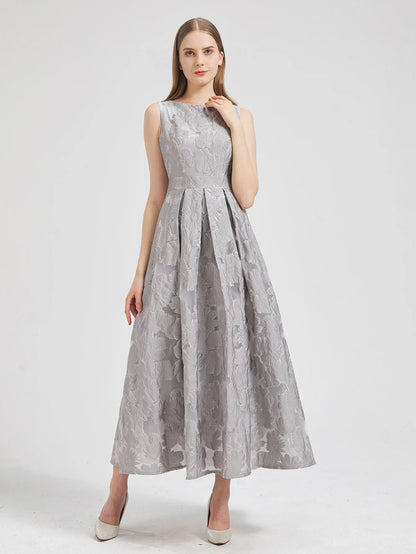 Women New Fashion Organza Embroidery Elegant Long Dress Summer Sleeveless Dresses Lady Holiday Evening Prom Vestido