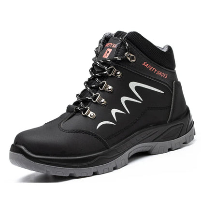 Men's Work Shoes Steel Resistant Anti-Puncture Anti-smash Toe Boots Slip Light Weight Safety Shoes Comfortable Men Shoes 40-46