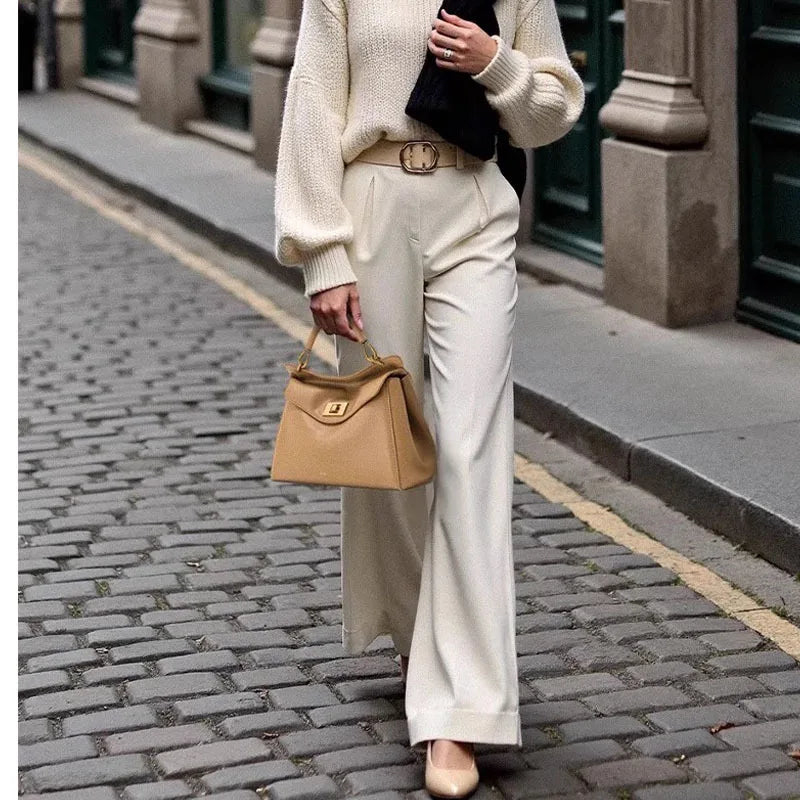 Spring&Autumn buckle bag niche fashion genuine leather shoulder crossbody bag buckle high-end versatile Women handbag