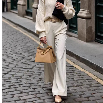 Spring&Autumn buckle bag niche fashion genuine leather shoulder crossbody bag buckle high-end versatile Women handbag