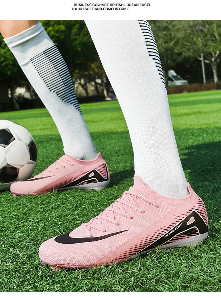 High-quality Breathable Soccer Cleats for Men Women Outdoor Artificial Grass Match Training FG Football Shoes