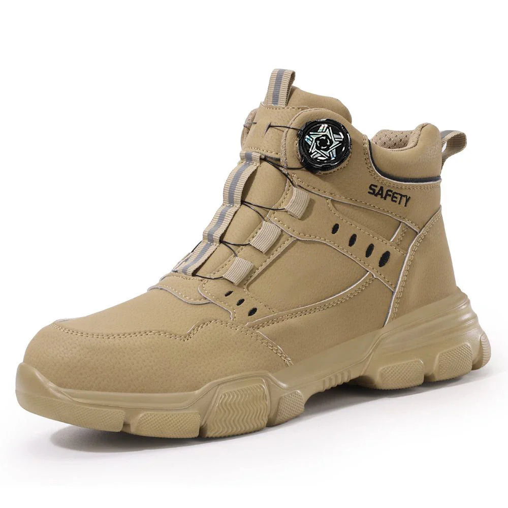 high-top Men Safety Shoes Protection Shoes Anti-Smash Anti-puncture Work Boots Indestructible Shoes Fashion Working Sneakers